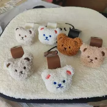 3 шт. милый крючок для автомобильного сиденья в виде головы медведя, крючок для автомобильного сиденья с вышитым медведем, бесшовный крючок 3pcs