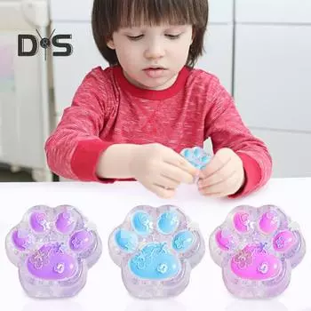 3 шт. Мини-игрушка для снятия стресса в виде кошачьей лапки, сенсорная игрушка для детей и взрослых, мягкая игрушка TPR для снятия стресса, успокаивающая игрушка-коготь для животных 3pcs