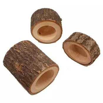 3 шт. Мини-подсвечник для кольев, украшение, деревянный цветочный горшок