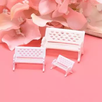 3 шт. Мини-скамейки, стулья, парковые сиденья, садовые миниатюры, микро-ландшафтное украшение