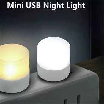 3 шт., мини-USB-ночник, теплый белый светильник для защиты глаз, лампа для чтения книг, USB-разъем, компьютер, мобильная зарядка, светодиодный ночник Warm