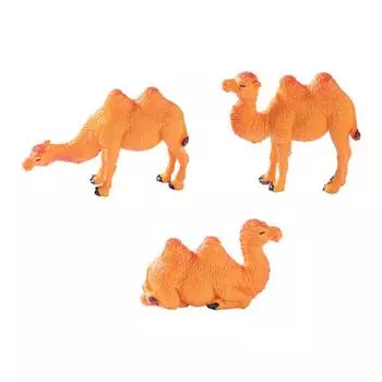 3 шт. Мини-верблюжьи украшения Миниатюрные фигурки верблюдов Настольное украшение Мини-статуэтки животных для микроландшафтов DIY поделок 3pcs