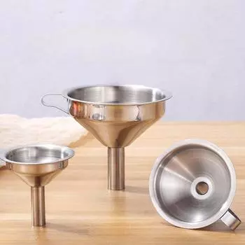 3 шт. Мини-воронки, многофункциональные воронки из нержавеющей стали, воронка для масла и жидкости, воронка с широким горлом для консервирования, кухонные принадлежности