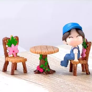 3 шт. миниатюрная мебель многофункциональная ручная работа из смолы завод мебельный дисплей для сада 1#