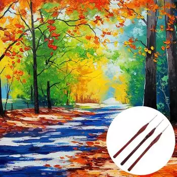 3 шт. Миниатюрные кисти для рисования, профессиональные, из волчьего волоса, тонкая детализация 0~000