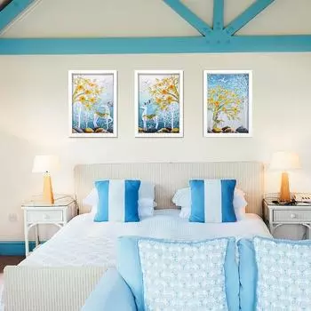 3 шт., многоцветная 5D-алмазная картина с животными, вышивка вапити, полная круглая алмазная картина, вышивка крестом, подарок на Новый год Full Round 20x50CM