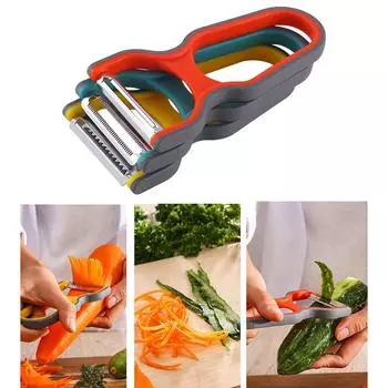 3 шт., многофункциональная картофелечистка из нержавеющей стали, измельчитель фруктов и овощей, мини-терка, набор терок, разные цвета, кухонные инструменты