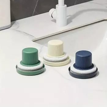 3 шт. Многофункциональная щетка для чистки с ручкой, Щетка для ванной, Щетка для кухонной плитки, Губка для мытья посуды, Щетка для кастрюль 3pcs