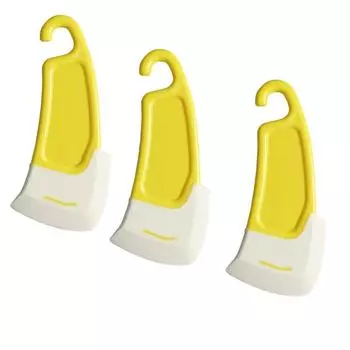 3 шт. многофункциональный пищевой силиконовый шпатель скребок ложка набор, устойчивый к царапинам термостойкий резиновый скребок, кухонный скребок инструмент для чистки 3pcs жёлтый