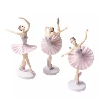 3 шт. модная игрушка для танцующих девушек, элегантная вечеринка, дом, дом, украшение с длительным сроком службы, жизнь, балетка, выбор для торта для девочек розовый