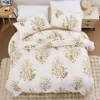 3 шт. модное цветочное постельное белье удобная плоская простыня пододеяльник без наполнителя двуспальное/двуспальное/королевское/королевское скандинавское постельное белье для мальчиков и девочек EUsingle 135x200