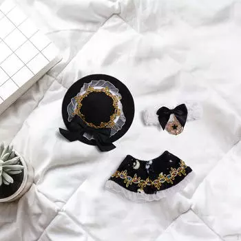 3 шт. модные куклы плащ и шляпа галстук-бабочка костюм аксессуар миниатюрная одежда наряды для 17 см