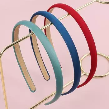 3 шт. Модные повязки на голову для девочек, атласные повязки на голову конфетных цветов, губки для волос, обруч для волос, женские аксессуары для волос для девочек