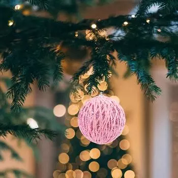 3 шт. модные рождественские елочные украшения пенопластовый шар рождественский декор подвесной кулон блестки шар праздничный декор 8cm белый