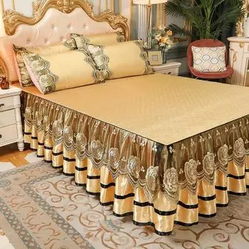 3 шт., мягкий коврик для льда, покрывало на кровать, комплект простыней с вышивкой, который можно стирать в машине, с фиксированной резинкой для размера Queen King Size 3 Pcs 120x200cm