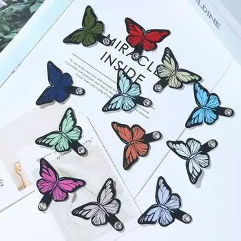 3 шт. мультяшная бабочка, зажим для шнурка для мобильного телефона, прокладка для мобильного телефона, модный стиль, простая наклейка на заднюю крышку мобильного телефона A2