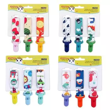 3 шт., мультяшные зажимы для детской соски, цепочка, игрушка, цепочка против падения, детский прорезыватель, молярная веревка, аксессуары для сосков, поводки, чехлы