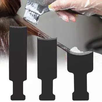 3 шт. набор досок для мелирования балаяж с плоской поверхностью, острыми краями, изогнутыми зубьями расчески для быстрого удаления краски для волос фиолетовый