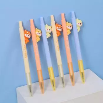 3 шт. набор гелевых ручек Shiba Inu с милой мультяшной собакой, шариковая ручка 0,5 мм черного цвета для письма