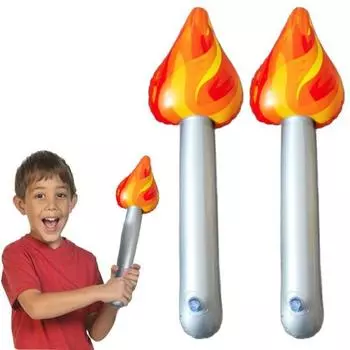 3 шт., набор надувных фонарей, герметичный серебристый цвет с ручкой, красный детский пламя, ПВХ факел, спортивное представление, сценическое представление, событие