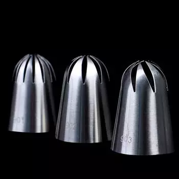 3 шт., набор насадок для торта с большой розой и кремом, соединительные приспособления для украшения кексов, инструменты для выпечки