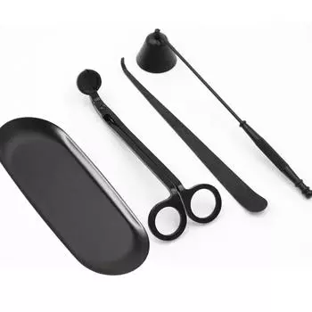 3 шт./набор ножниц для обрезки фитиля свечи крючки для огнетушителя аксессуары для свечей с подносом инструмент для обрезки фитиля из нержавеющей стали розового золота