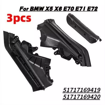 3 шт., набор перегородок верхнего отсека двигателя автомобиля для BMW X5 X6 E70 E71 E72 51717169419 51717169420 51717169421 CHINA