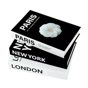 3 шт./набор поддельных книг для украшения журнального столика, украшения для современного домашнего декора, роскошный набор поддельных книг, Лондон, Нью-Йорк, Париж Not Open