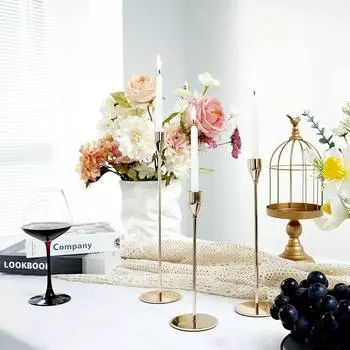 3 шт./набор подсвечников в европейском стиле из металла, подсвечники для свадебного стола, подставки для свечей, украшения для дома на Рождество чёрный