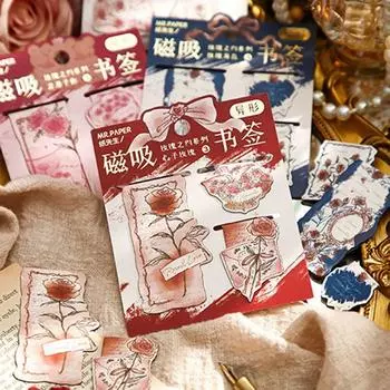 3 шт./набор романтических книжных страниц с зажимом эстетические офисные принадлежности простые маркеры карты школа style 1