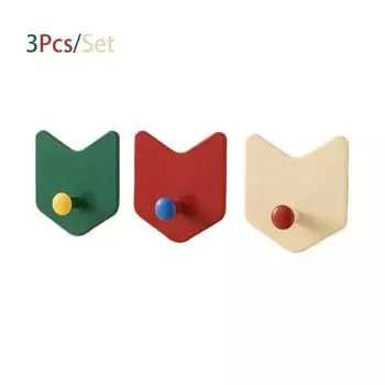 3 шт./набор Самоклеящийся дверной крючок Дофамин Держатель для ключей/сумки Креативный крючок для одежды Прихожая
