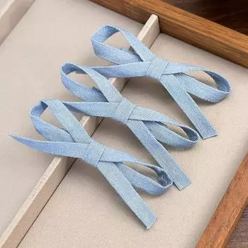 3 шт./набор Заколки для волос Модные джинсово-синие тканевые заколки-банты для женщин, девочек, заколки для волос, заколка-уточка, клипса для челки, ретро