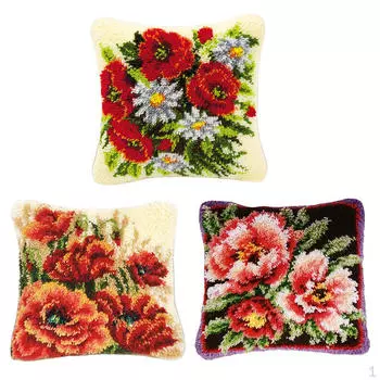 3 шт. наборы пряжи для вязания крючком «сделай сам», комплект крючков с защелкой для рукоделия, незавершенный коврик для вязания крючком