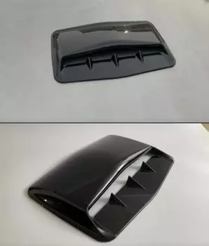 3 шт. Накладки на вентиляционные отверстия обдува посередине с обеих сторон, глянцево-черные, универсальный автомобильный стайлинг
