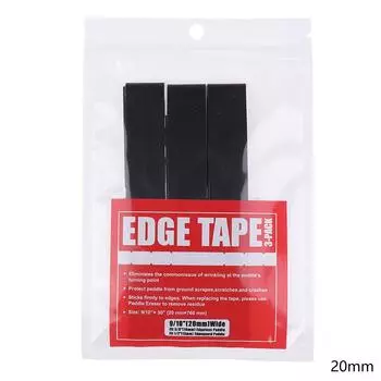 3 шт. Наклейка на кромку ракетки для пиклбола, Лента для защиты кромки головки ракетки, Снижение удара и предотвращение трения, Защитная лента для рамы 20*760mm чёрный