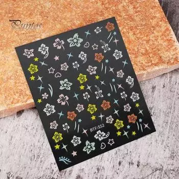 3 шт. наклейки для дизайна ногтей цветок гибискуса самоклеящиеся лепестки дизайн ногтей наклейки для украшения маникюра светло-розовый