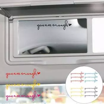 3 шт., наклейки на зеркало заднего вида, наклейки-подтверждения, самоклеящиеся наклейки для салона автомобиля, наклейки на зеркало заднего вида 3pcs