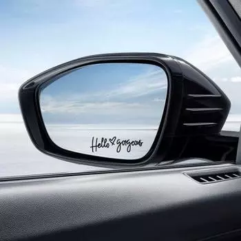 3 шт., наклейки на зеркало заднего вида Hello & Gorgeous, самоклеящиеся наклейки на косметическое зеркало, зеркало заднего вида, виниловая наклейка, наклейка на окно автомобиля, авто декоративная