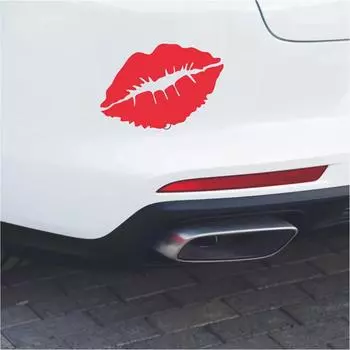 3 шт. наклейки с принтом губ, автомобильные наклейки, электрические велосипеды, украшения для мотоциклов, бамперы для кузова, наклейки для ноутбука на тележке красный