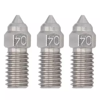 3 шт., насадка для принтера из нержавеющей стали, устойчивая к высоким температурам, износостойкая насадка с 3 отверстиями для Neptun 0.4mm