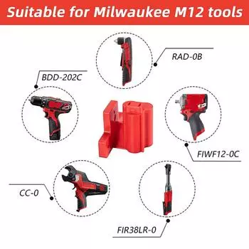 3 шт. настенный держатель для инструментов для инструментов Milwaukee M12, вешалка для инструментов с винтами