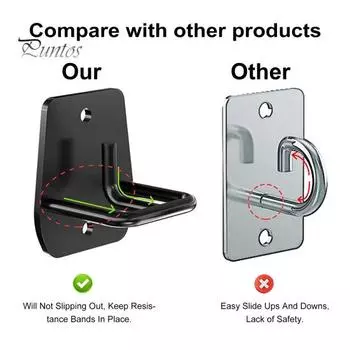 3 шт. настенный крючок для эспандера с винтом, прочный металлический домашний спортзал, силовая лента для тренировок, ремень для утяжеления тела, потолочная настенная вешалка 3pcs