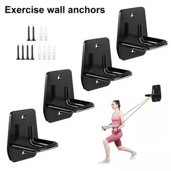 3 шт. настенный крючок для эспандера с винтом, прочный металлический домашний спортзал, силовая лента для тренировок, ремень для утяжеления тела, потолочная настенная вешалка 3pcs