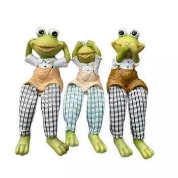 3 шт. Настольное украшение лягушка смола не слышу фигурки лягушек не вижу не говорю сидящая лягушка