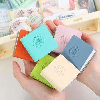 3 шт. нелинованная мини-альбом для рисования, компактная карманная бумага для рисования, красочный миниатюрный альбом для рисования Style 3