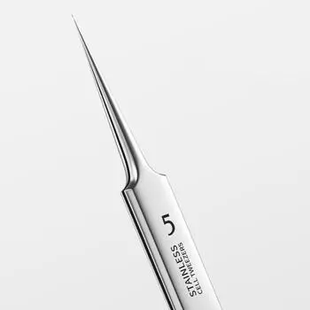 3 шт. Немецкий ультратонкий Нет. Пинцет с 5 ячейками от прыщей, черных точек, салон красоты, специальное соскабливание и; Игла для закрытия артефактов от прыщей B серебряный