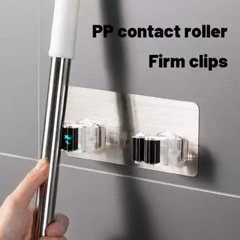 3 шт. непробивной роликовый зажим для швабры кухонная щетка зонтик держатель стойка прочный без царапин настенный несущий зажим многоцелевой