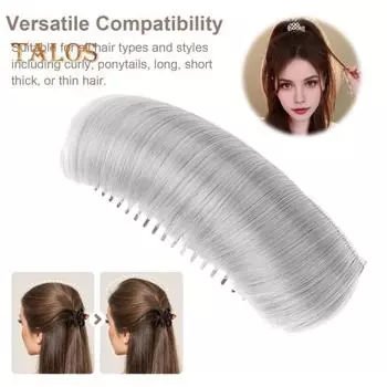 3 шт. невидимая подушечка для волос из натуральных волос, зажим для укладки волос, вставка для укладки волос, инструмент для увеличения объема, аксессуары для волос «сделай сам» чёрный