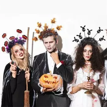 3 шт. Новая повязка на голову в виде тыквы, фестиваль призраков, ролевая игра, обруч для волос, летучая мышь, украшения для вечеринки на Хэллоуин