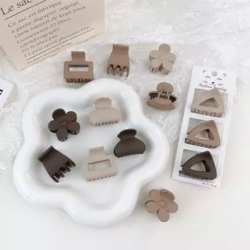 3 шт. новые модные разные стили кофейного цвета простые дикие заколки-заколки для волос для женщин и девочек аксессуары для волос оптом